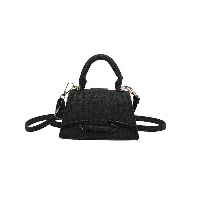 

Фактурная женская сумка 2024 года, новая нишевая сумка, универсальная текстурированная мини-сумка с косым плетением чёрный