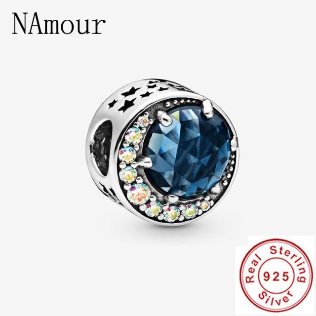 

Newgalaxy Openwork Cross Heart Moon Family Diy Bead Fit Original Charms Silver 925 Bracelet X044