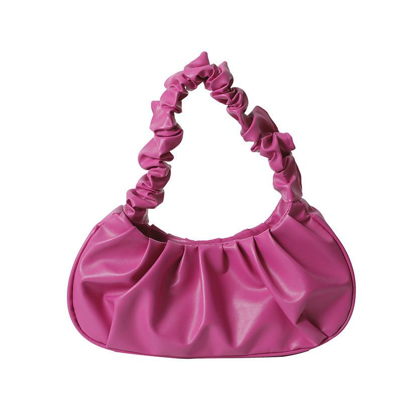 Stylish Korean Cloud Purse 2022 Pu Wrinkled Bag For Women Casual Shoulder