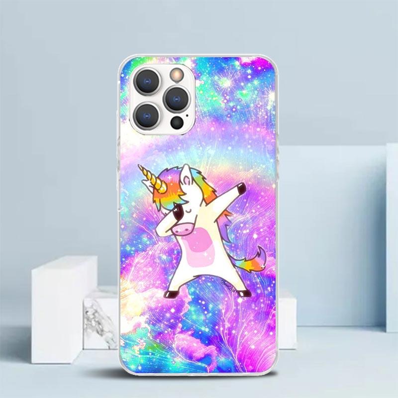 Pink Unicorn Rainbow Phone Case For IPhone 16 17 Air 16E 15 14 Plus 13 Mini 12 11 Pro Max 7 8 + SE 2020 Soft TPU Back Cover 16 1