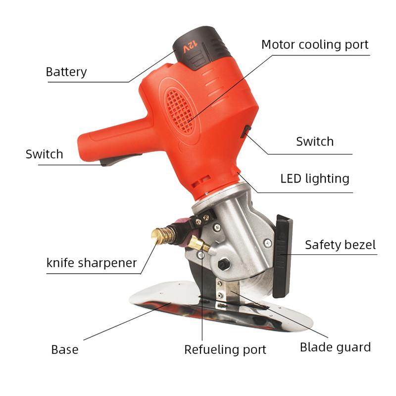Wireless Electric Fabric Cutting Machine Portable Clothes Sewing Shear Leather Scissors Cloth Cutting Tools