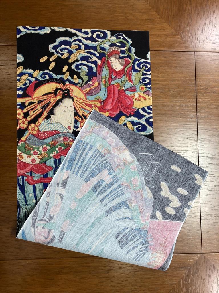 Hand Towel from Ogiyaya by Utagawa Kuniyoshi Ukiyo-e Hana-ogi