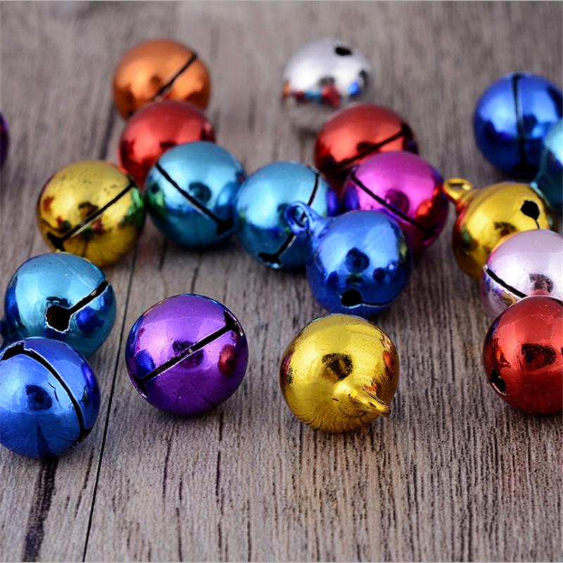 20/40/100/200Pcs 6/8/10/12mm DIY For Festival Party Loose Beads Christmas Jingle Bells Necklace Bracelet Pendant