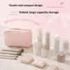 Soft Puffy Heart Quilted Cosmetic Bag Large Capacity Durable Zipper For Daily Travel Skincare Makeup Storage