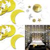 Eid Mubarak Moon Star Banner Stylish Hanging Decor For Ramadan Weddings Birthdays More!