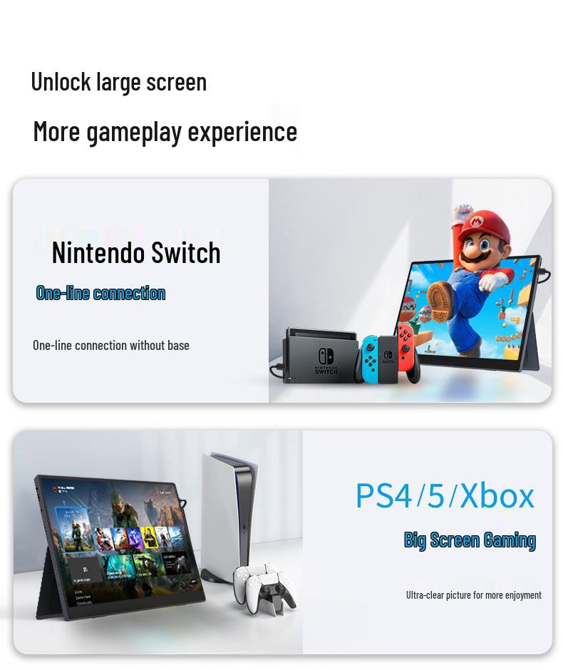 15" 2.5K Dual Touch Drawing Monitor, 4096 Pressure Levels, Portable for Laptops and PS5