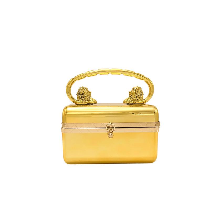 Acrylic box bag women's 2025 new European and American fashion glossy shoulder bag versatile chain messenger dinner bag