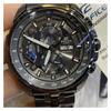 Casio EDIFICE series waterproof quartz movement stainless steel strap Japanese and Korean watch men's watch black dial EF-558DC-1A