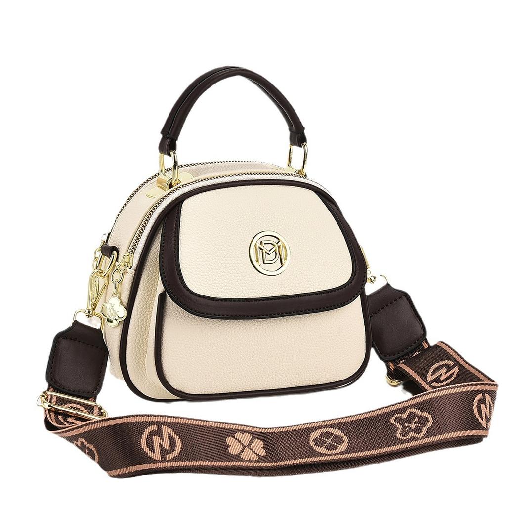 Bag women's 2025 new fashion foreign soft leather handbag simple versatile shoulder bag trendy messenger bag women's bag