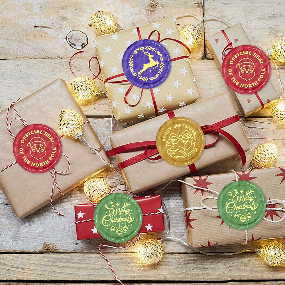 Merry Christmas Words Sealing Wax Stamp Bell Snowflake Wax Seal Stamp Head Christmas Eve for Christmas Invitations Envelope