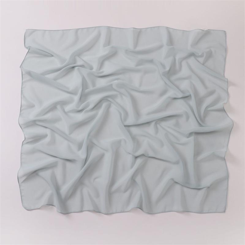 Muslimischer Chiffon Hijab Schal Einfarbiges Quadratisches Kopftuch für Frauen Hijabs Schals Jersey Hijabs Islamischer Turban Stirnband Schal