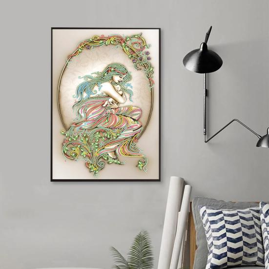 

1 Set Mother Son Rhinestone Painting with Canvas Drill Tools Colorful Rhinestone 5D Full Drill DIY Crafts Rhinestone Art Drawing Decoration Kit