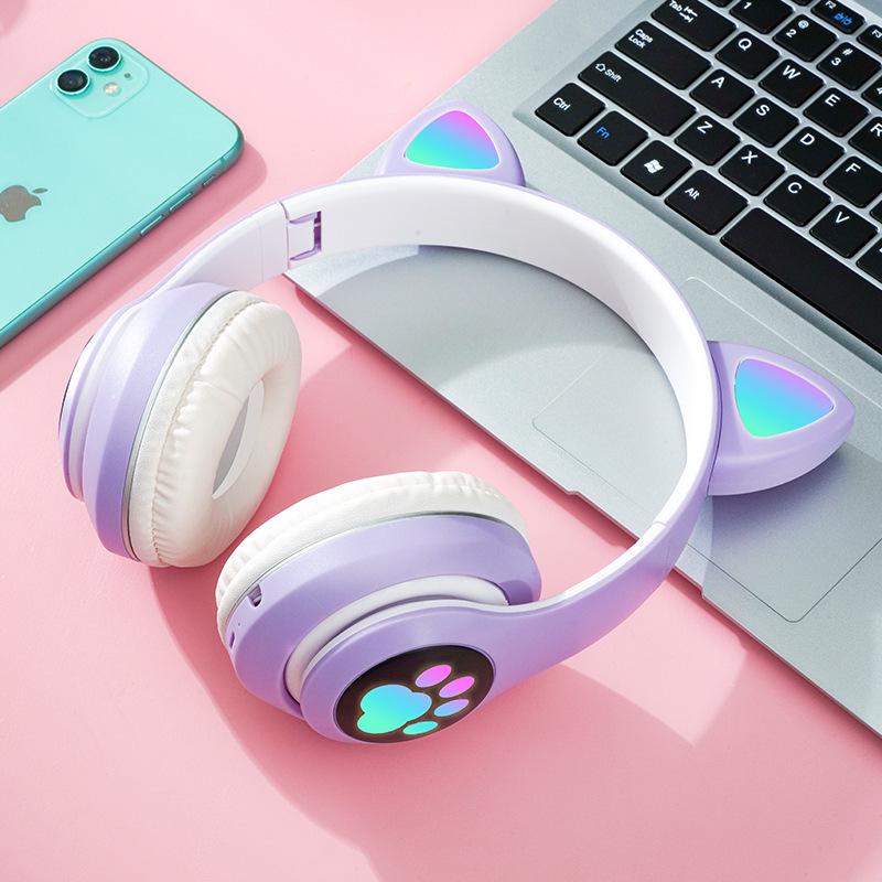 STN-28 Wireless Bluetooth 5.0 Cat Ear Headband Gaming Headset