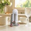 Hand Free Cleaner Suction Cup Bottle Brush, Wall Mounted Rotating Cleaning Scrubber, Plastic Home Kitchen Gadget Thick Bristles Sink Accessory