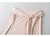 Trendy Women's One-Shoulder Ribbon Long-Sleeve Top - Sexy Casual Base Layer