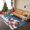 Tappeto di Natale Cartone Animato Babbo Natale Camera da Letto Comodino Soggiorno Area Divano Tappeto Grande Antiscivolo Tappetino per Pavimento Ingresso Zerbino