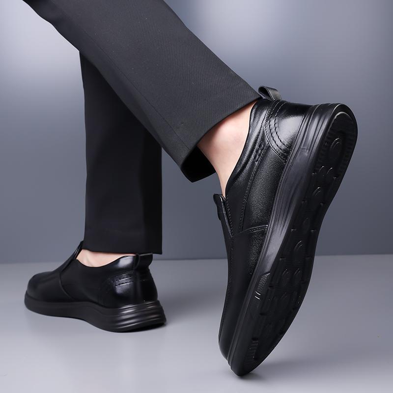Work Comfortable Driving Sneakers Non Slip Outdoor Flats Mens Leather Loafers Breathable Outdoor Slip On Casual Shoes for Male