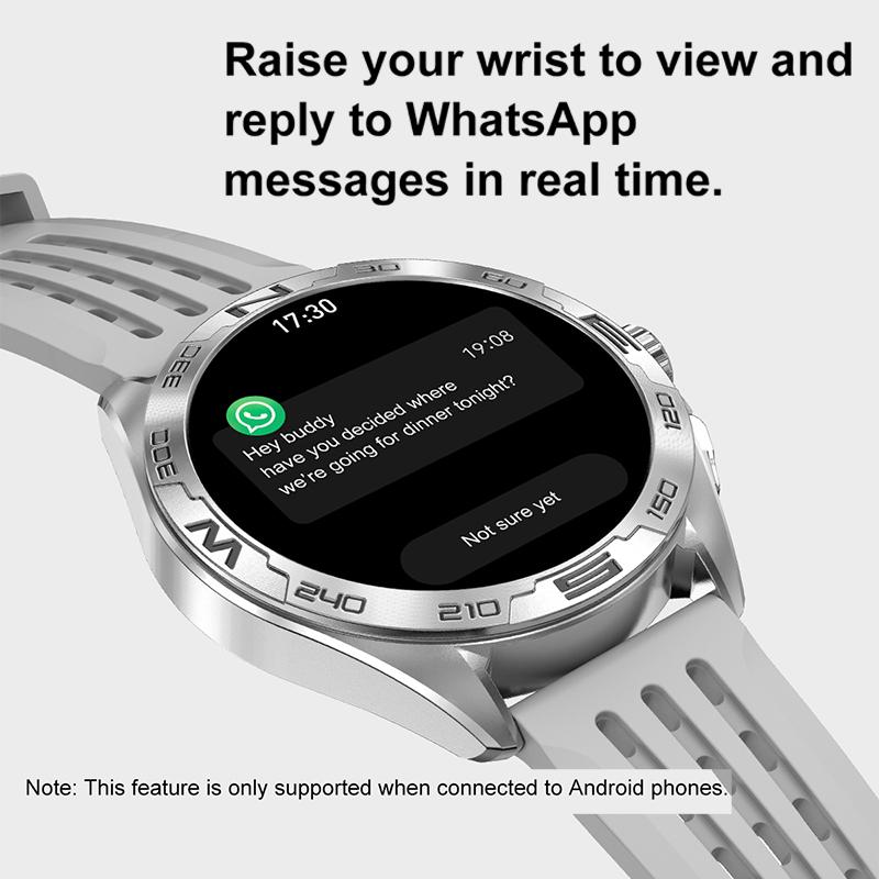 GPS Herren Smartwatch AI Smartwatch Schnellladung 4G 300mAh WhatsApp Nachrichtenantwort Blutdruck Herzfrequenz Blutsauerstoff 4GB Speicher