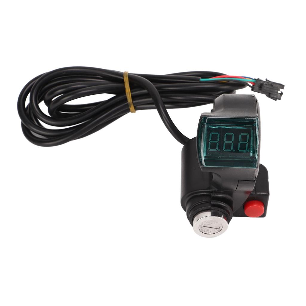 Electric Bike Twist Throttle ABS with Green Screen Lock Keys Electric Bike Throttle Grip For