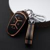 Compatible with Lynk & Co 01/02/03 Key Case, 2021 Model, Gold-Edge Style, Car Key Chain Buckle for Men and Women.