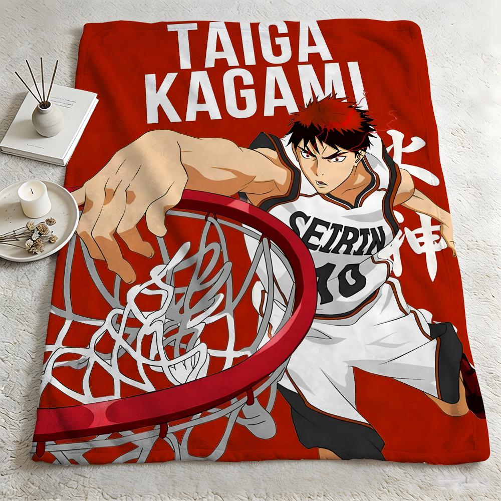 Anime KKuroko No Baskett Throw Warm Soft Flannel Blanket Multiuse for Sofa Bed Camping Travel Nap