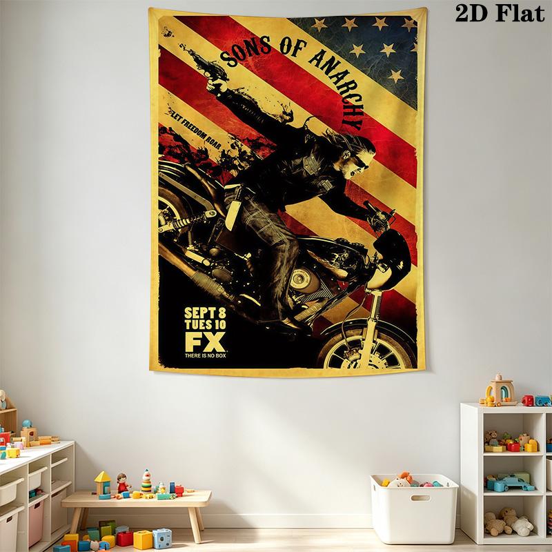 Sons Anarchy Wall Tapestry Tapestry Wallmounted Fashion Print Soft Home Decor Wall Covering Decoration