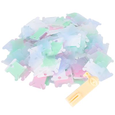 240 ks Karta cívky na nit DIY Průhledný plast Výšivka Šití Navíjecí deska Potřeby