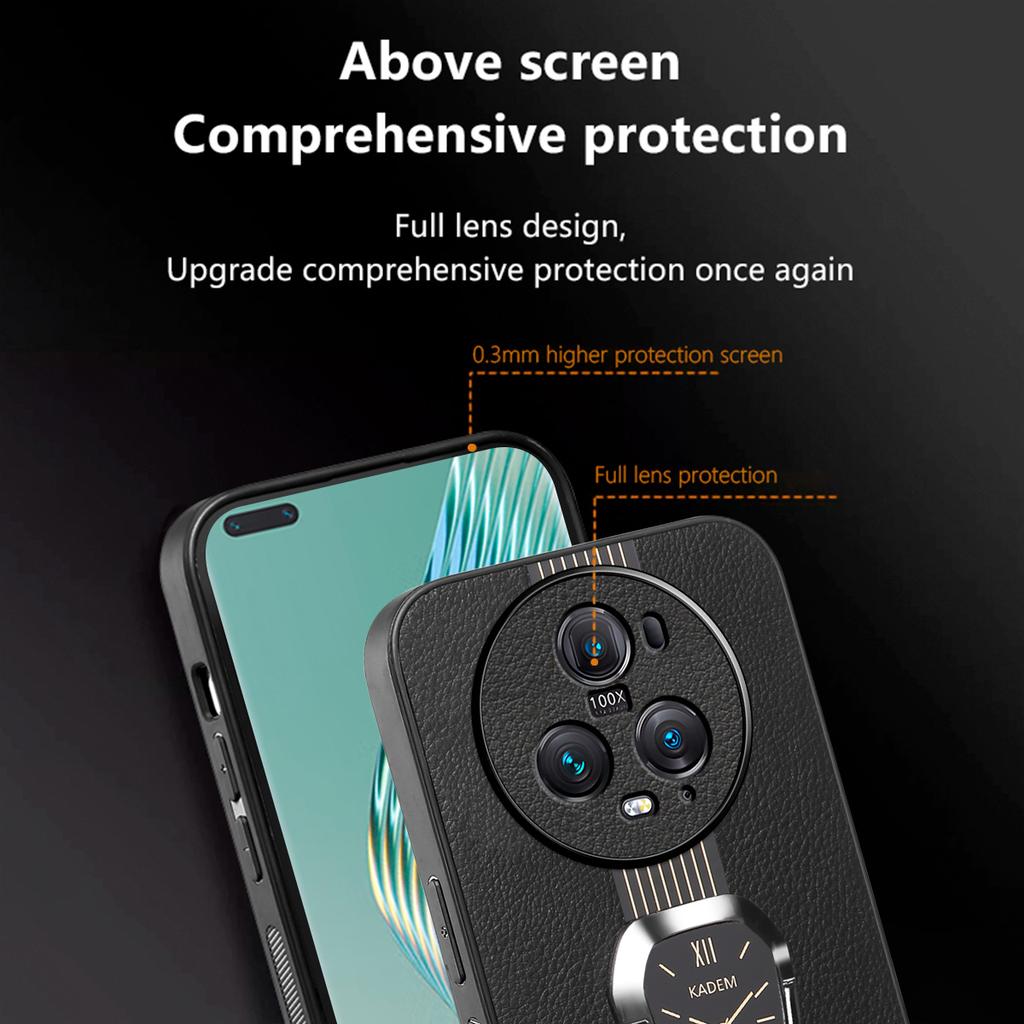 KADEM For Honor Magic5 Pro Cell Phone Cases Watch Pattern Folding Kickstand Phone Cover