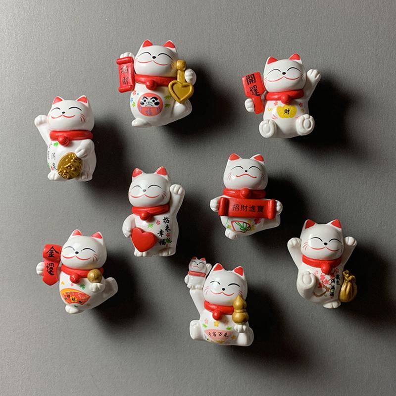 Magnet de Frigider Creativ Autocolant Pisică Zhaocai Drăguță Decor Magnet Autocolant Notă Adezivă Magnet de Frigider Drăguț