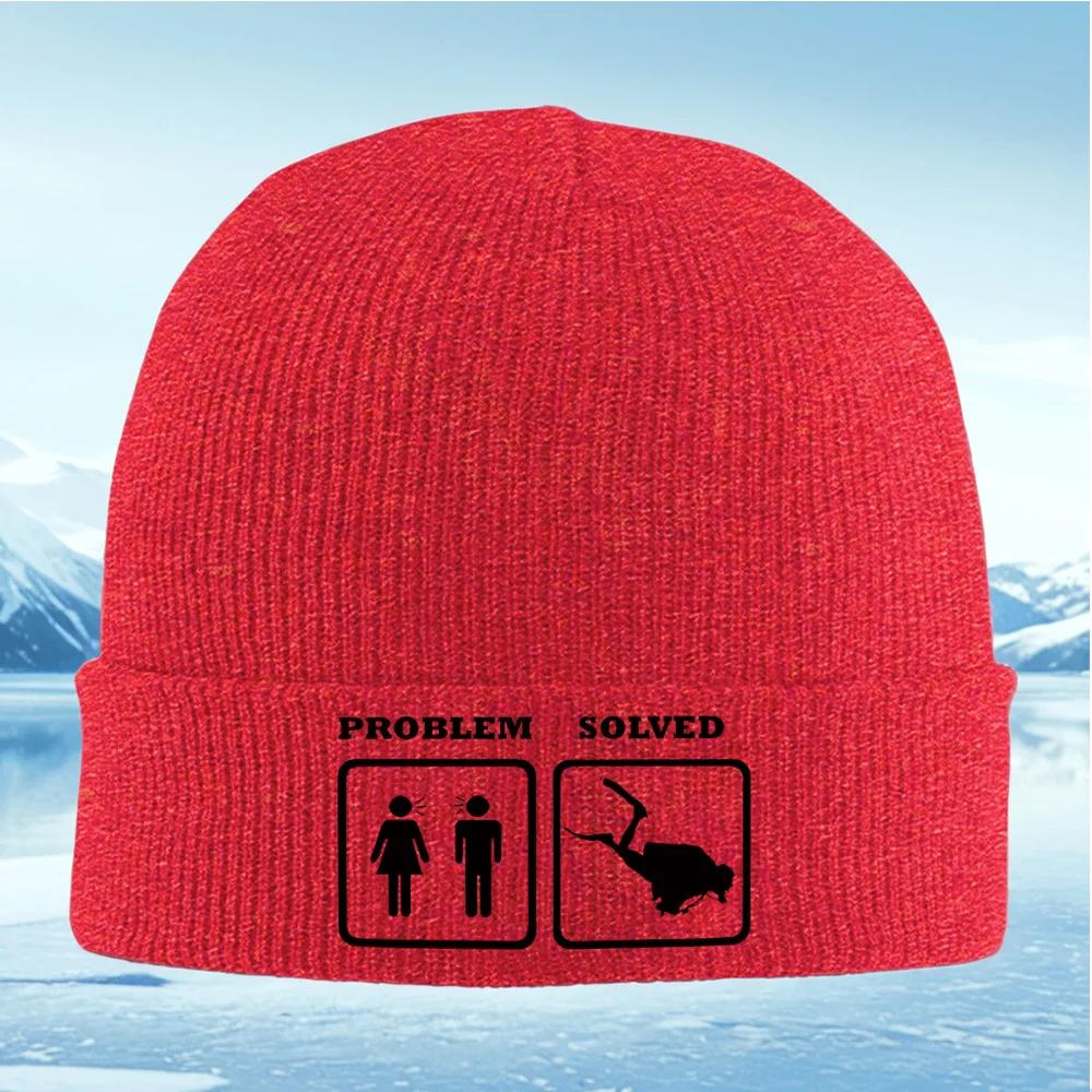 Dark background light words shadow Unisex Women Unisex Knitted Hat Beanie Pullover Cap Winter Thermal Warm Christmas Outdoor Cyclin