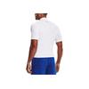 Under Armour Solid Color High Neck Slim Fit Short Sleeve T-Shirt Men Tops White 1372586-100