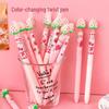 Strawberry Color-Changing Erasable Pen - Cute Heart Twist Ballpoint for Students