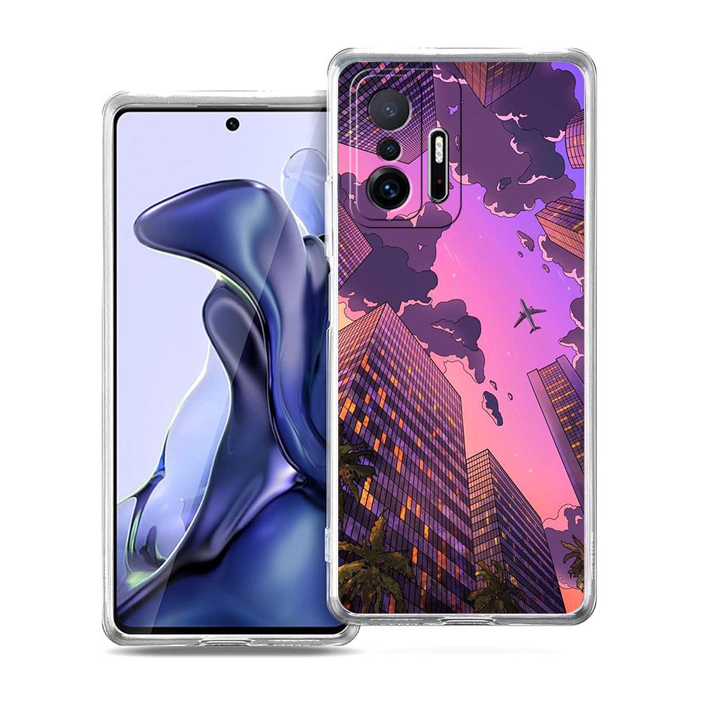 INS Korean Sunset Scenery Phone Case For Xiaomi 14 13 12 Lite Mi 11 11X 13T 12T 11T For Poco X5 X4 X3 NFC F5 F4 M4 Pro 5G Cover