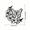 Butterfly Moon Phase Metal Wall Art Bohemian Decor Waterproof Rustproof for Indoor Outdoor Home Garden Aesthetic Gift