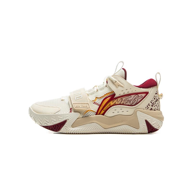 Li Ning Kids Burst Team Synthetic Leather Fashion Sports Simple Non-Slip Wear-Resistant Rebound Basketball Shoes Men Sneaker YKBV016-3