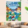 Cartoon SSmurfs Colorful Tapestry Wall Hanging Hanging Tarot Hippie Wall Rugs Dorm Wall Art Decor