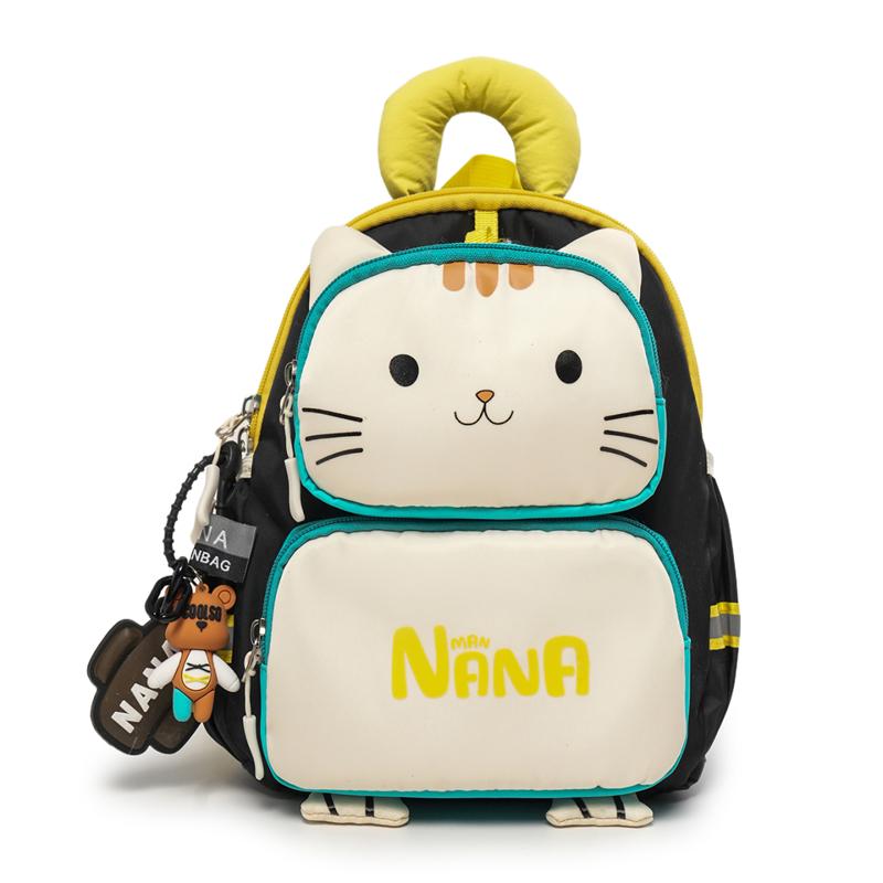 

Cat Pattern Bag Children s Backpack Kindergarten Backpack чёрный