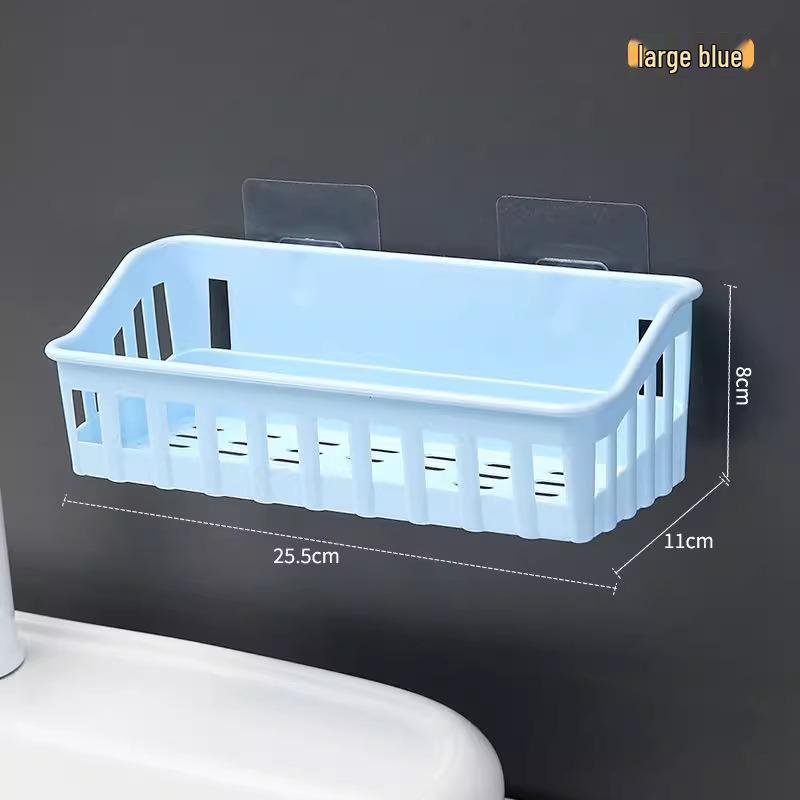 Wall-Mounted Plastic Bathroom Storage Rack