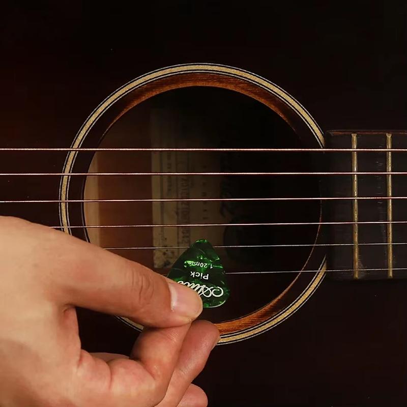 12/24Pcs Acoustic Electric Guitar Picks Plectrums Multifunction Celluloid With Metal Picks Collection Box For Guitar Lovers