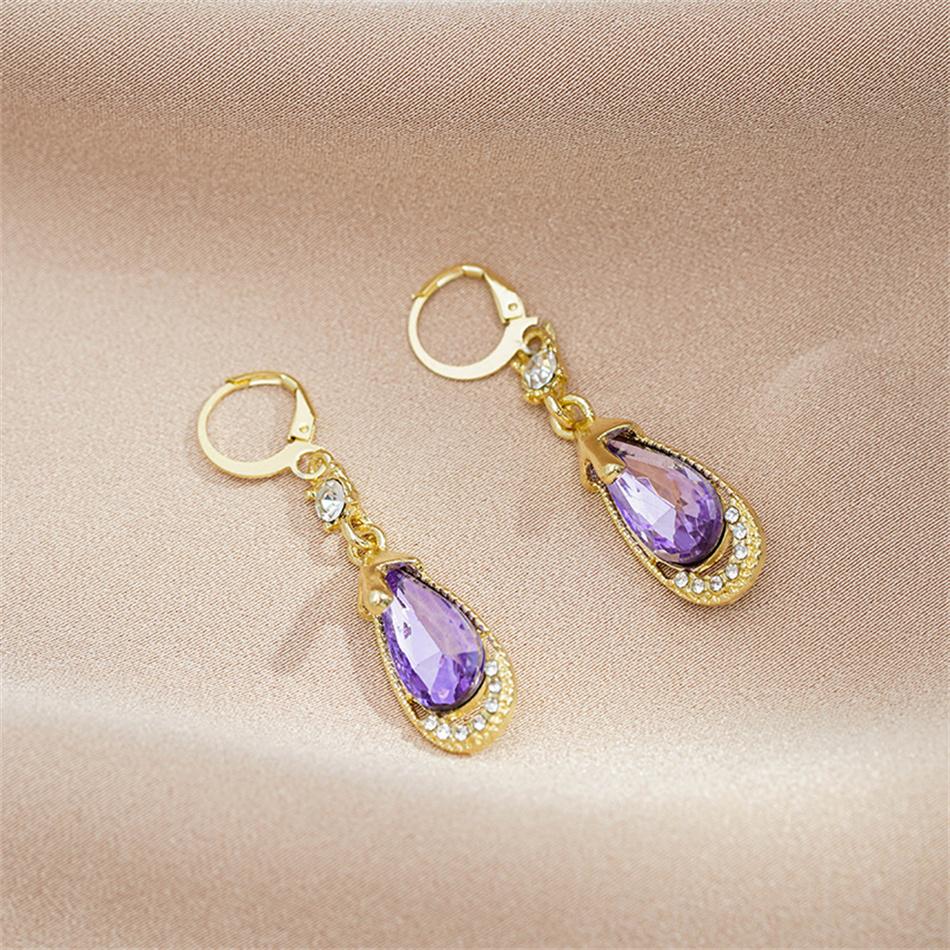 Grüne Farbe Zirkon Kristall Lange Quaste Wassertropfen Ohrringe für Frauen Temperament Koreanischen Schmuck Pendientes Boucle d'oreille