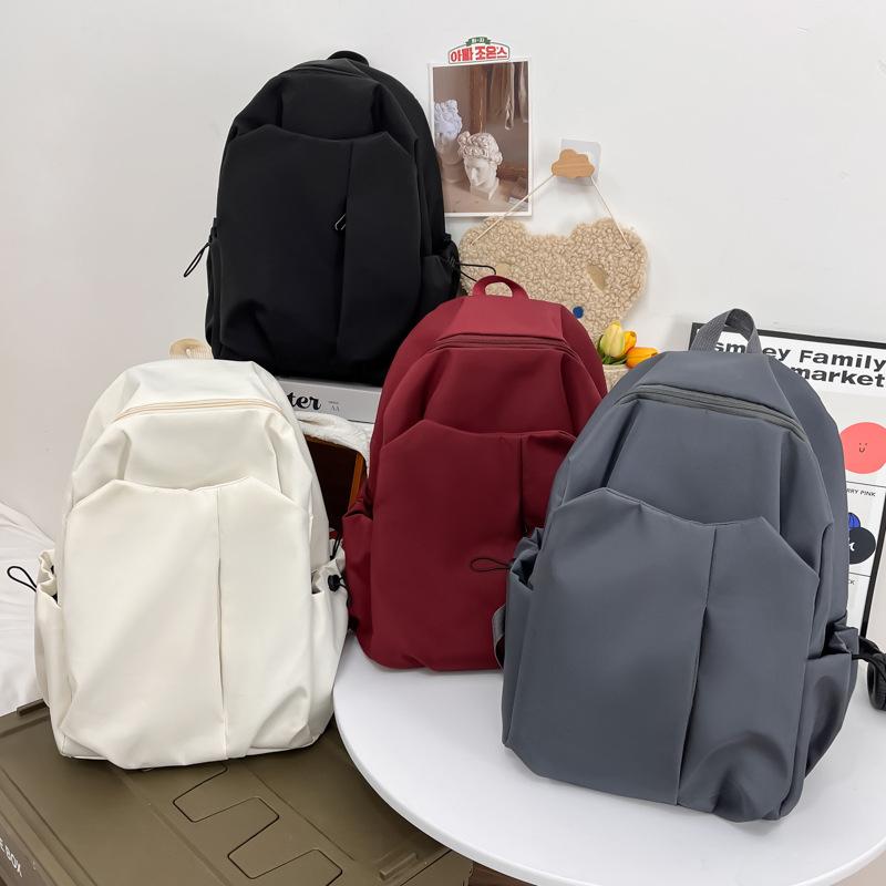 1PC Schoolbag Male College Student Ins Trendy Cool Simple Large Capacity Backpack Female Junior High School Student High School Travel Bag Backpack