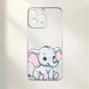 Transparent TPU Phone Case with Elephant Pattern Suitable for iPhone 17 16 15 14 13 12 11 Pro/Max/Plus Anti Drop and Shockproof