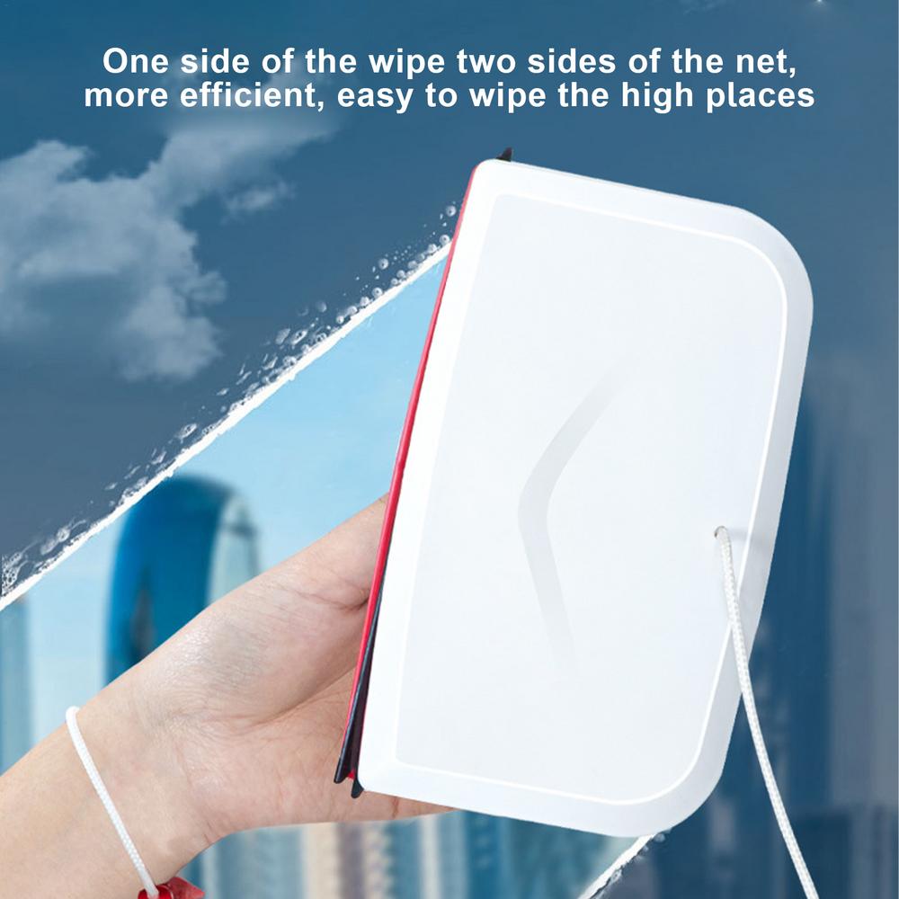 Magnetic Window Washer Rectangular Double-Sided Glasses Cleaner Magnetic Glass Cleaner With Wide Handle Window Cleaning Tools
