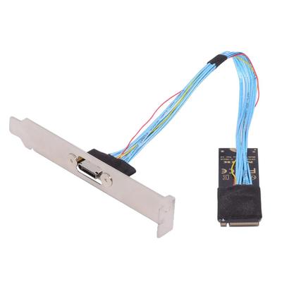 Cablecc M Key zu Oculink Host Kabel 30cm mit Halterung für 2280 NGFF NVME SSD eGPU PCI-E4.0 M.2 SFF-8612 SFF-8611 U.2