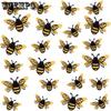 24pcs 3D Bee Decorations 2 Size Double Layer Glitter Honey Bee Stickers Wall Decor Realistic Shining Big Bumble Bees Cutouts Decals