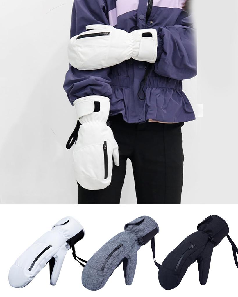 FIGHTAGON Ski Snowboard Mittens for Men and Thermal Smartphone Winter Cold Inner Size 119 Gloves, Women, Triple-Layered Insulation, Waterproof,