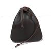 Cowhide Coin Purse: Retro Gift and Auspicious Blessing Bag for Men and Women with Creative Drawstring Design.