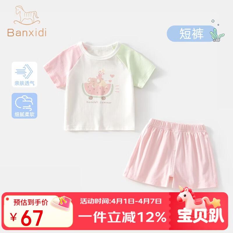 Banxidi Girls Summer T-shirt & Pants Set 100