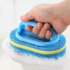 2Pcs Flexible Plastic Sponge Cleaning Fibre Cotton Bathroom Bathtub Brush With Handle