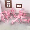 Mini Fitness Equipment Dollhouse Simulation Gym Treadmill Dumbbell Weight Lifting Machine Model Decor 1/12 Doll House Accessory